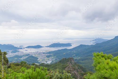 View top of Shodoshima island, Kagawa, Japan.