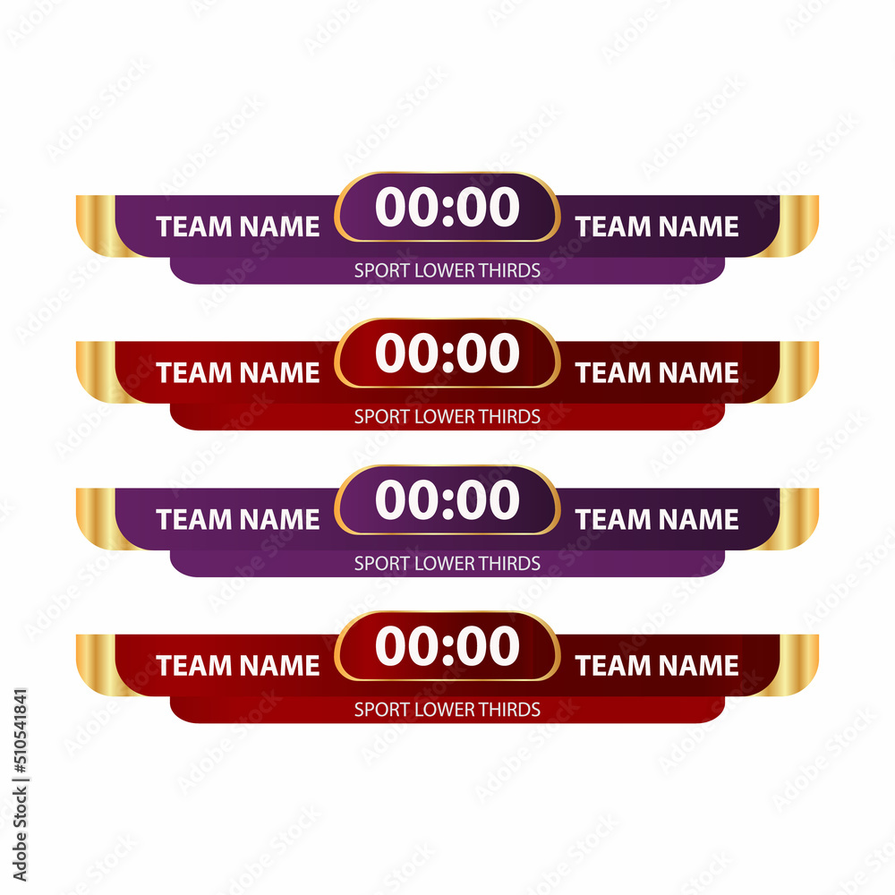 Sport scoreboard with time and result display. Vector template design with white background. Sport scoreboard with time and result display. Vector template design with white background.