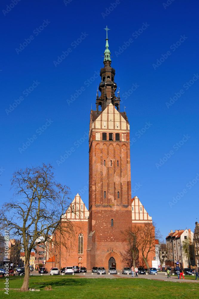 St. Nicholas Cathedral in Elblag, city in Warmian-Masurian Voivodeship. Poland