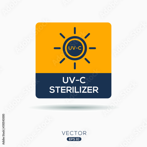 Creative (UV-C sterilizer) Icon, Vector sign.
