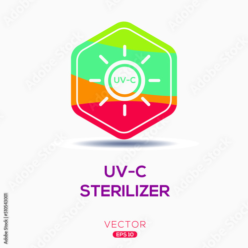Creative (UV-C sterilizer) Icon, Vector sign.