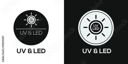 Creative (UV and LED) Icon, Vector sign.