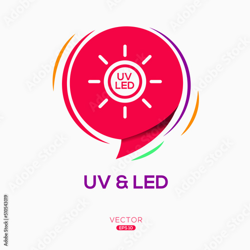 Creative (UV and LED) Icon, Vector sign.