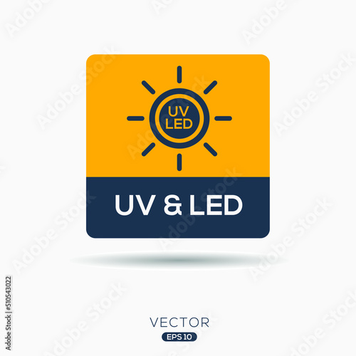 Creative (UV and LED) Icon, Vector sign.