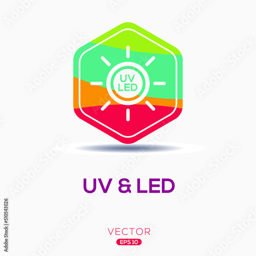 Creative (UV and LED) Icon, Vector sign.