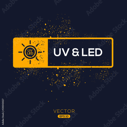 Creative (UV and LED) Icon, Vector sign.