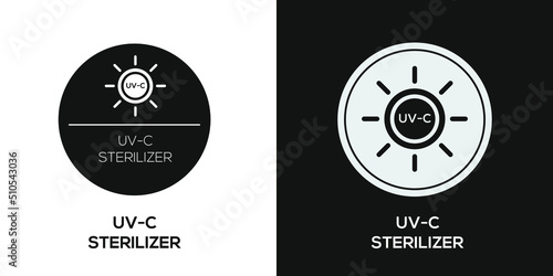 Creative (UV-C sterilizer) Icon, Vector sign.