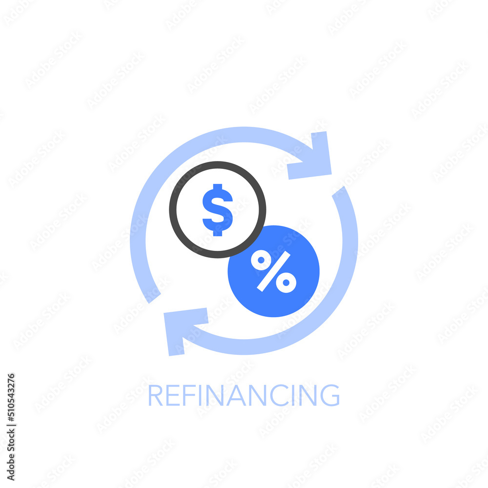 Simple visualised refinancing symbol. Easy to use for your website or presentation. Simple visualised refinancing symbol. Easy to use for your website or presentation.