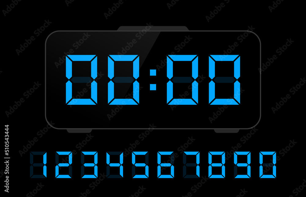 Premium Vector  Countdown timer digital clock