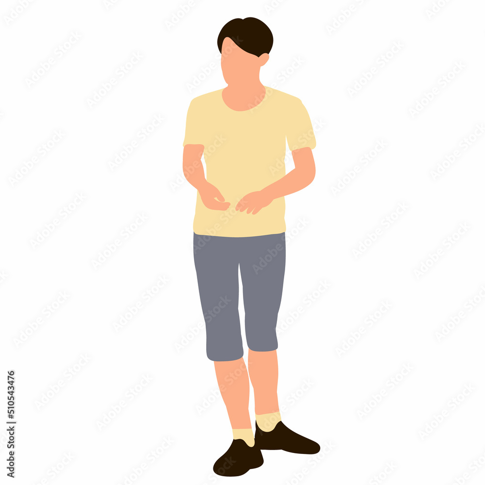 Fototapeta premium guy in flat design, isolated on white background vector