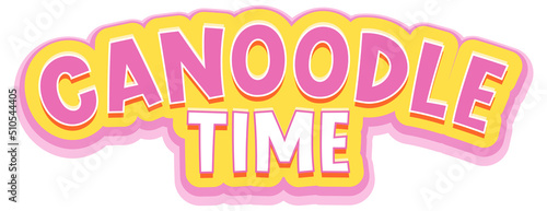 Canoodle time isolated word text