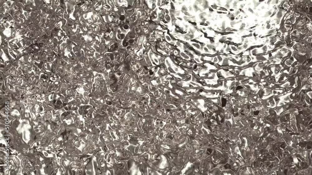 Silver Metallic Fluid filling all the screen in slow motion on Black Silver Metallic Fluid filling all the screen in slow motion on Black