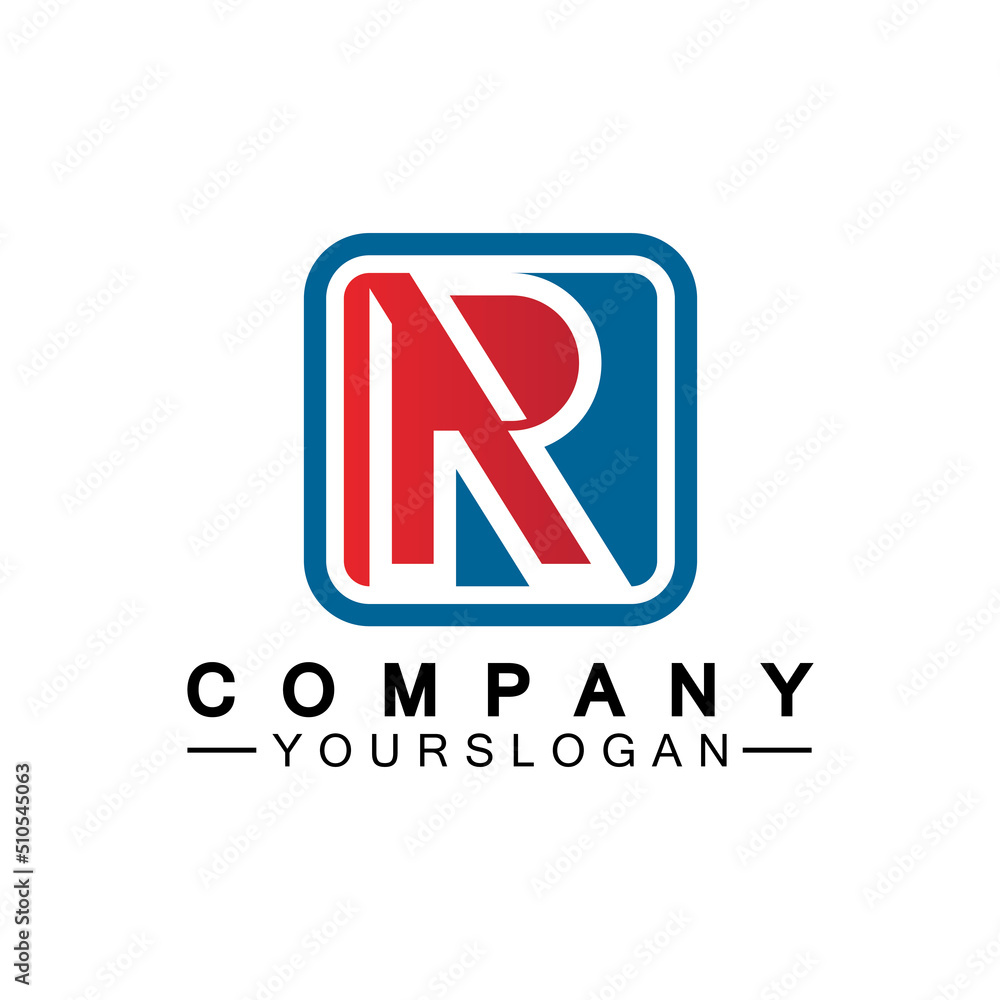 Letter R  Monogram Logo Design  Brand Identity Logos Designs Vector Illustration Template