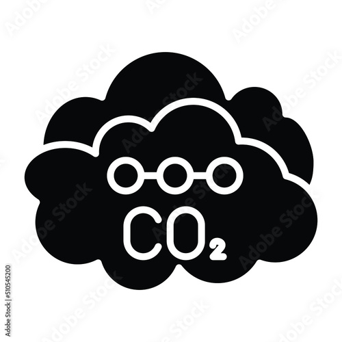 Carbon dioxide Icon Style