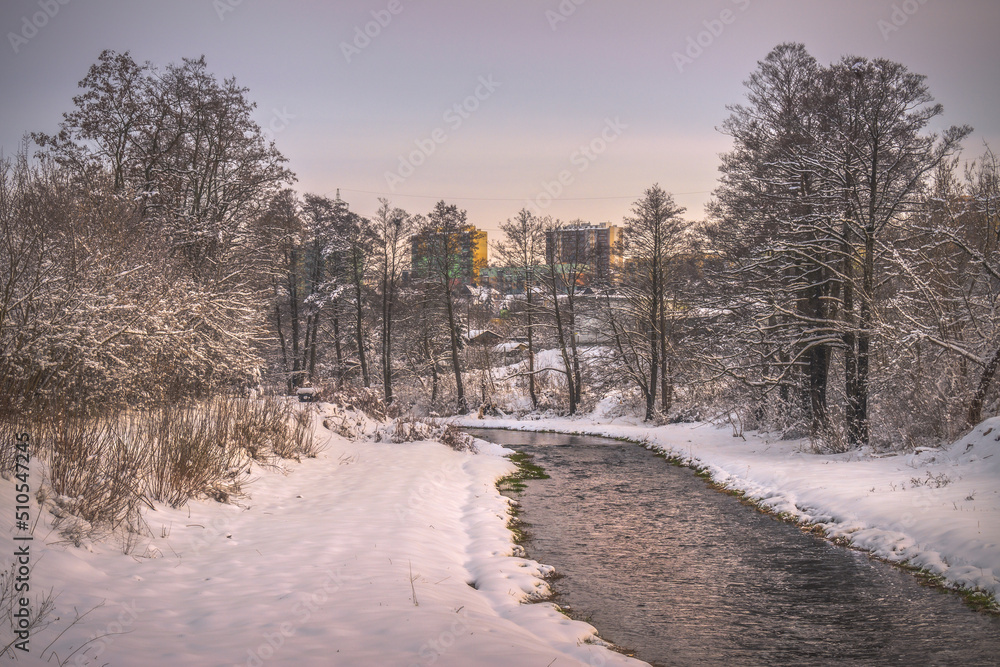 river in winter