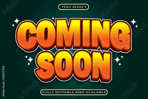 Coming Soon Editable Text Effect 3 Dimension Modern Style