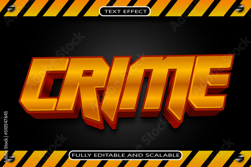 Crime Editable Text Effect 3 Dimension Emboss Modern Style