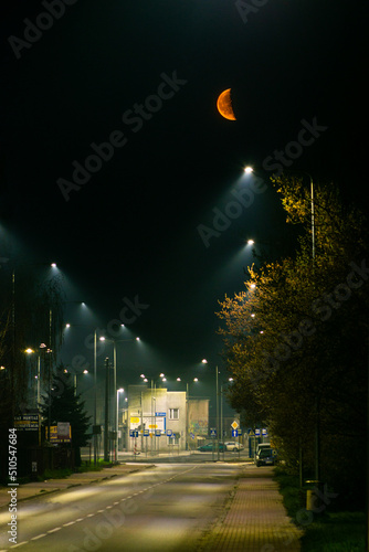 moon over the road