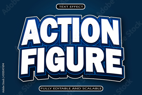 Action Figure Editable Text Effect 3 Dimension Emboss Modern Style