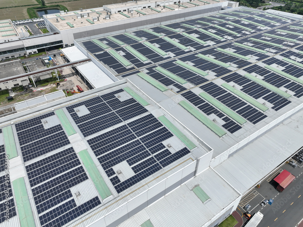 solar panels on factory rooftop solar panels on factory rooftop