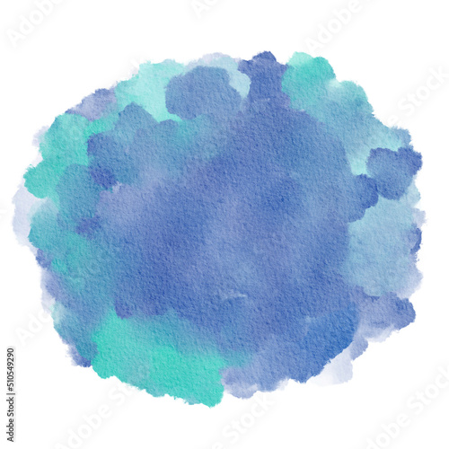 Color of the Year Serenity Watercolor Paint Stain Background Circle