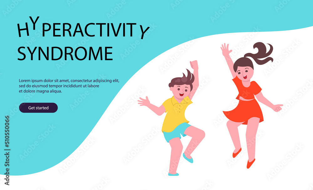 Landing web page template with Hyperactive Children Problem Landing web page template with Hyperactive Children Problem