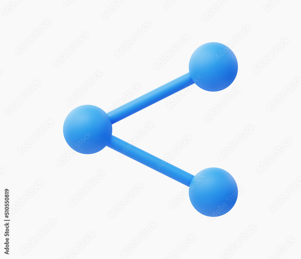 3D Realistic Share icon vector illustration 3D Realistic Share icon vector illustration