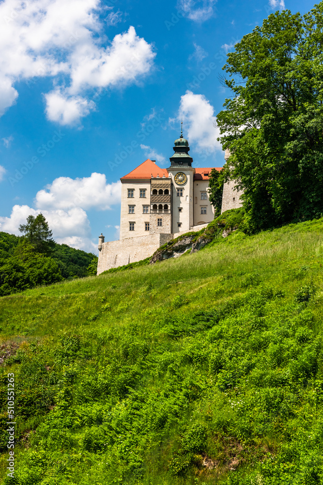 Pieskowa Skala Castle in Ojcowski National Park near Cracow, Poland
