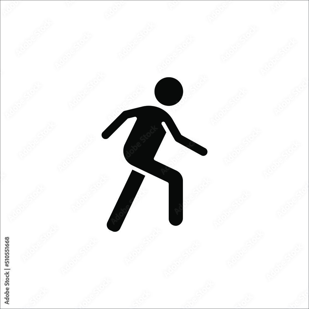 man fast run icon, rush icon vector illustration eps 10