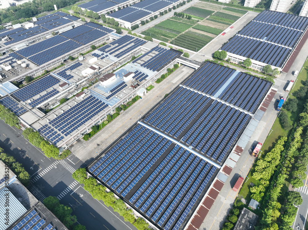 solar panels on factory rooftop solar panels on factory rooftop