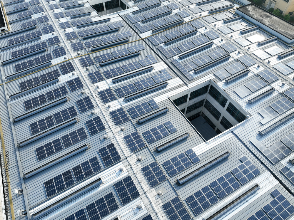 solar panels on factory rooftop solar panels on factory rooftop