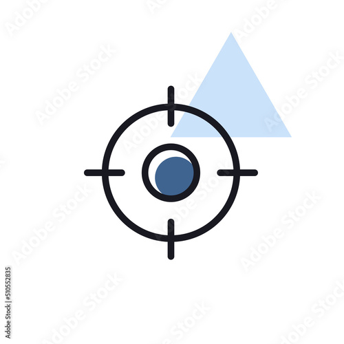 Crosshairs target destination vector isolated icon