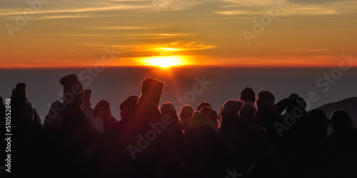 sunset over the mountain