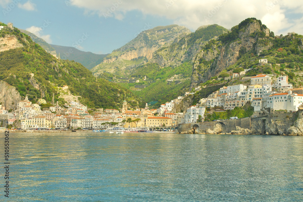 View of the Italian city of Amalfi