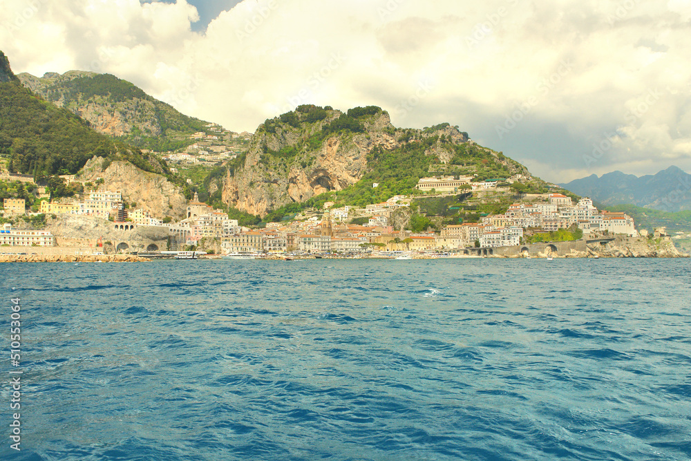 View of the Italian city of Amalfi