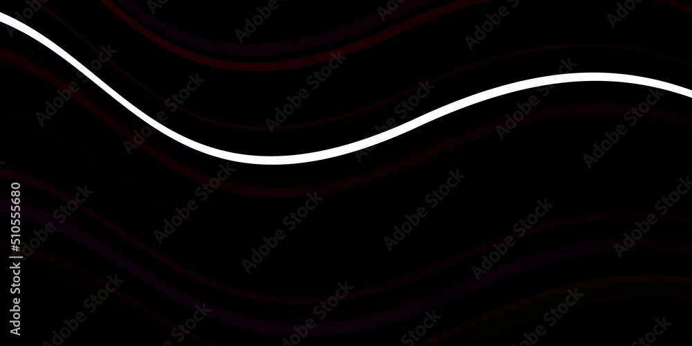 Obraz premium Dark Green, Red vector pattern with curves.