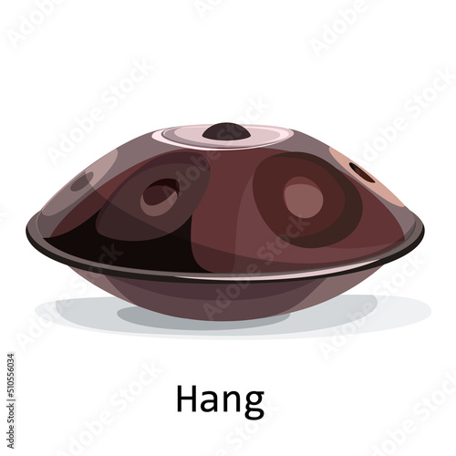 Vector image of a musical instrument hanga. Concept. EPS 10
