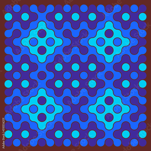 Multicolor truchet tiling connections illustration