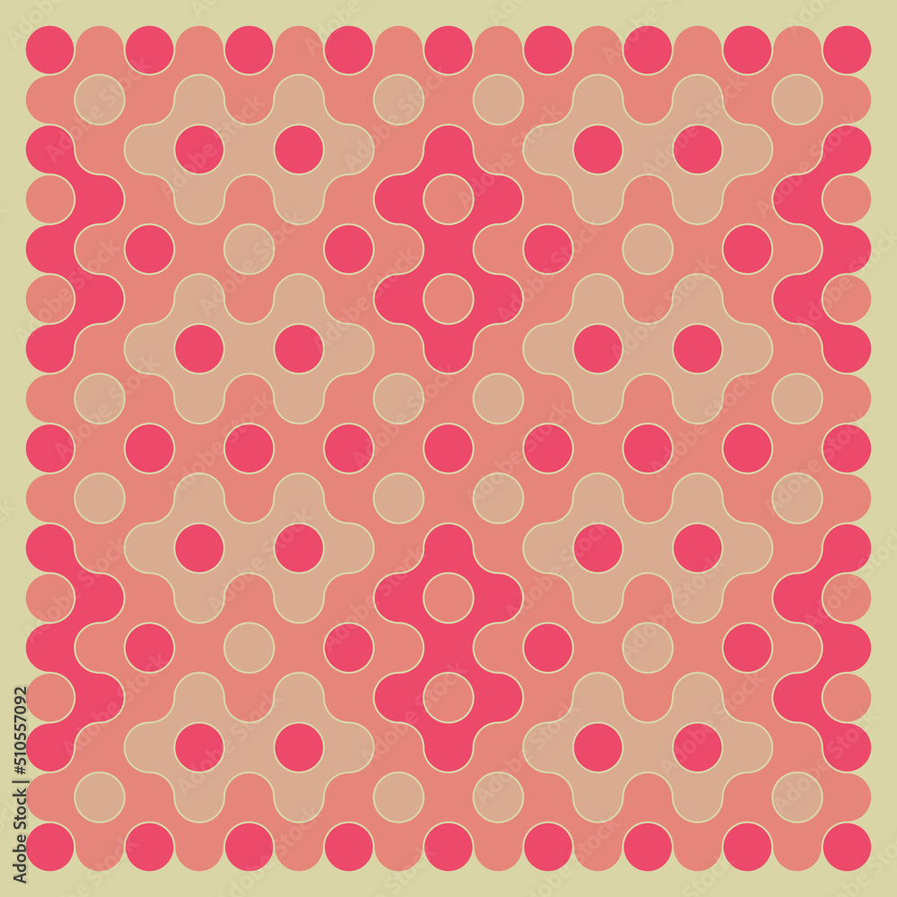 Multicolor truchet tiling connections illustration Multicolor truchet tiling connections illustration