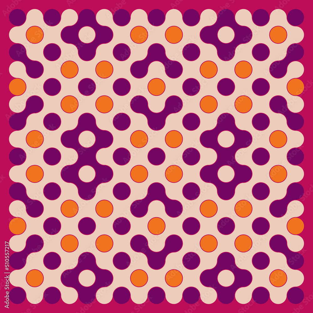 Multicolor truchet tiling connections illustration Multicolor truchet tiling connections illustration