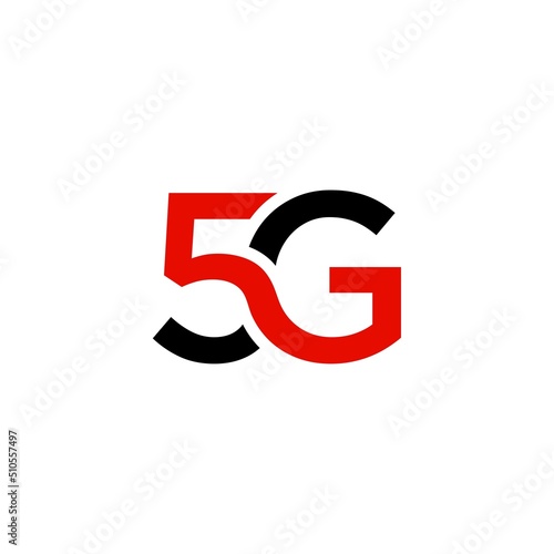 Initial letter 5G network logo design