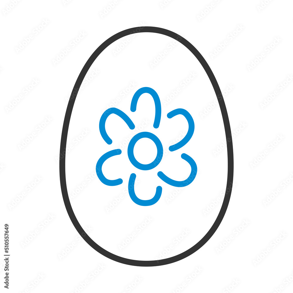 Easter Egg With Ornate Icon Easter Egg With Ornate Icon