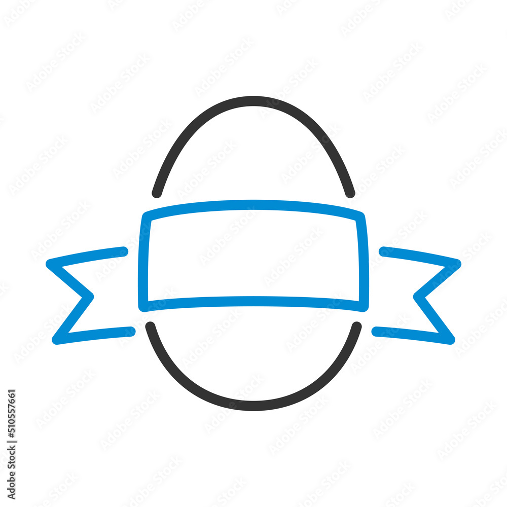 Easter Egg With Ribbon Icon Easter Egg With Ribbon Icon