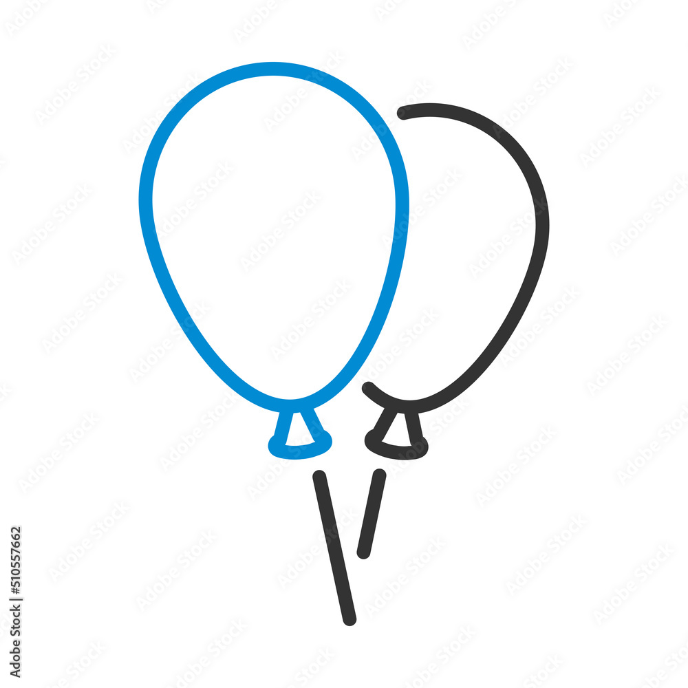 Two Balloons Icon Two Balloons Icon