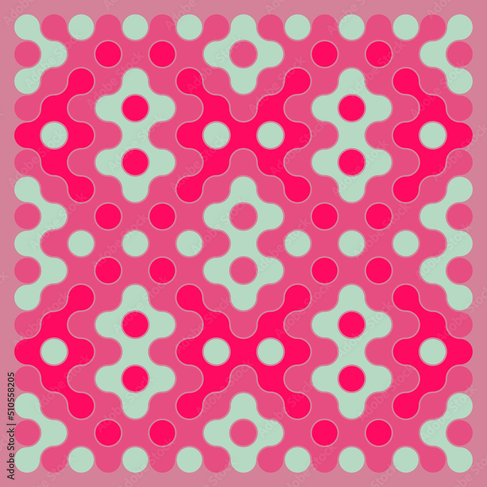 Multicolor truchet tiling connections illustration Multicolor truchet tiling connections illustration