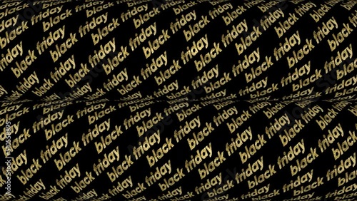 Black Friday Creative Typographic Animation. Looped.