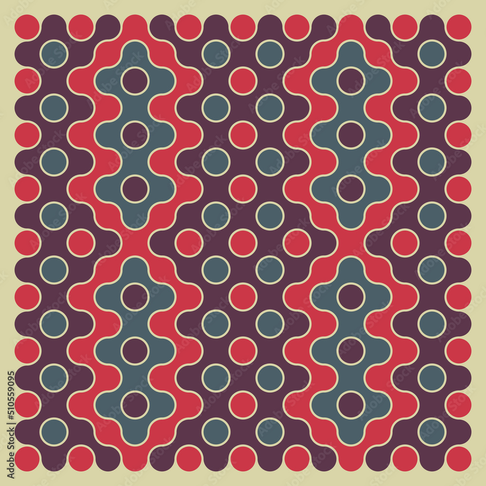 Multicolor truchet tiling connections illustration Multicolor truchet tiling connections illustration