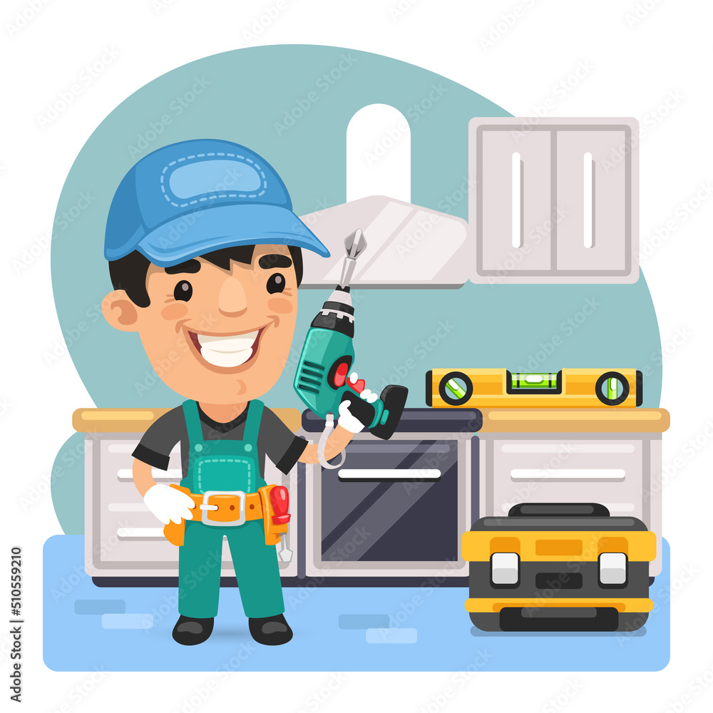 Kitchen Renovation Worker Kitchen Renovation Worker