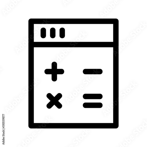 calculator icon or logo isolated sign symbol vector illustration - high quality black style vector icons 