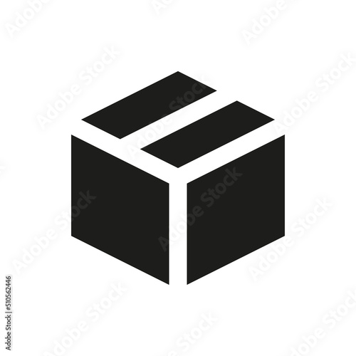 Shipments solid icon. Shipment box glyph vector symbol.
